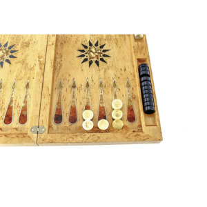 Backgammon made of amber "Ornament" of the Orient collection