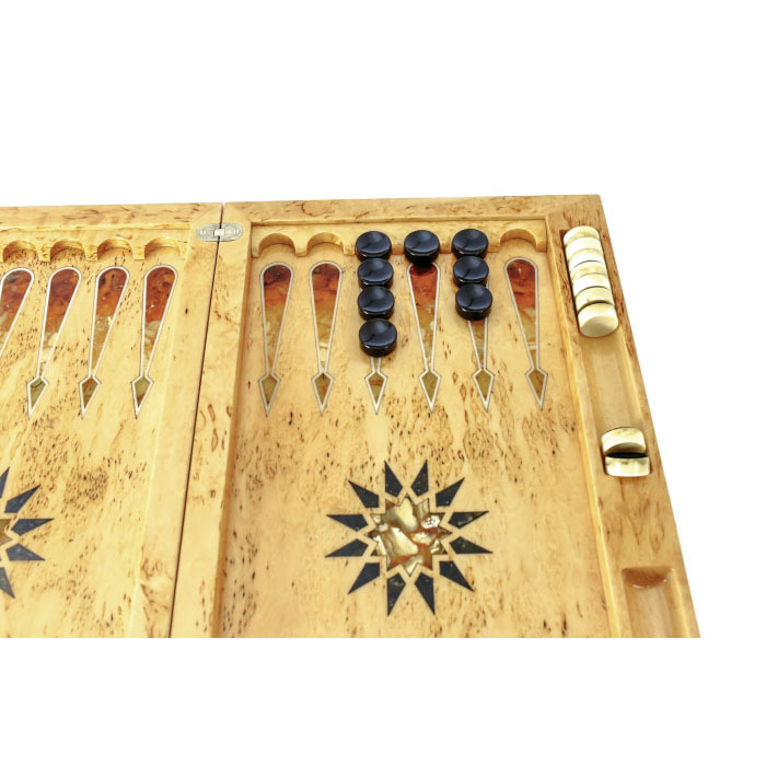 Backgammon made of amber "Ornament" of the Orient collection