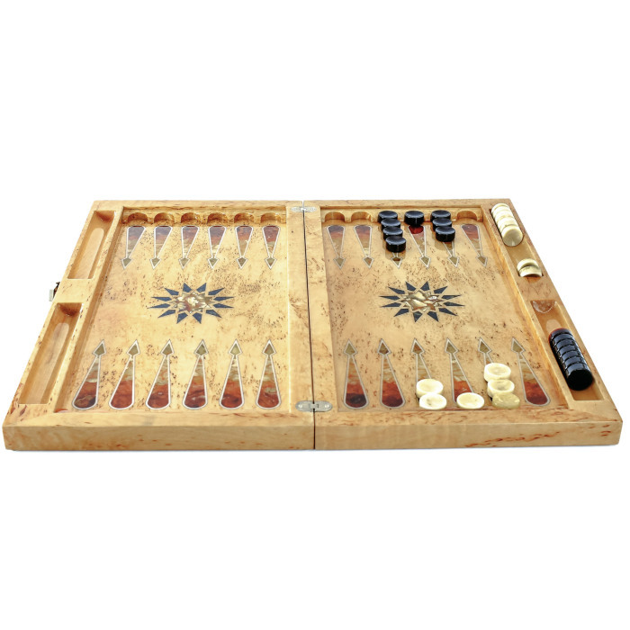 Backgammon made of amber "Ornament" of the Orient collection