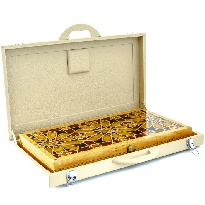 Backgammon made of amber "Ornament" of the Orient collection