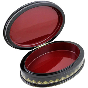 Oval box "Golden cockerel" Sinkov, Lackey
