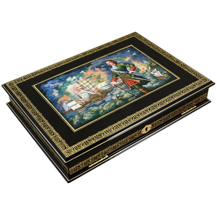 The box "Peter I" by Ershov, Palekh