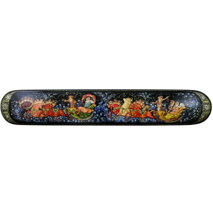 Box-pencil case "Troika" Mikulin, Palekh