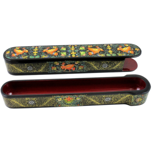 Pencil case "Fabulous birds" by Mikulin, Palekh