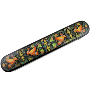 Pencil case "Fabulous birds" by Mikulin, Palekh