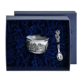 Серебряный набор для специй "Натюрморт" с чернением