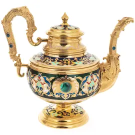 Сервиз "Восточный" на 6 персон, малахит, эмаль