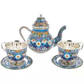 Tea set "Painted" for 2 persons (finish)