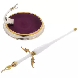 Table decoration made of silver "Pen"