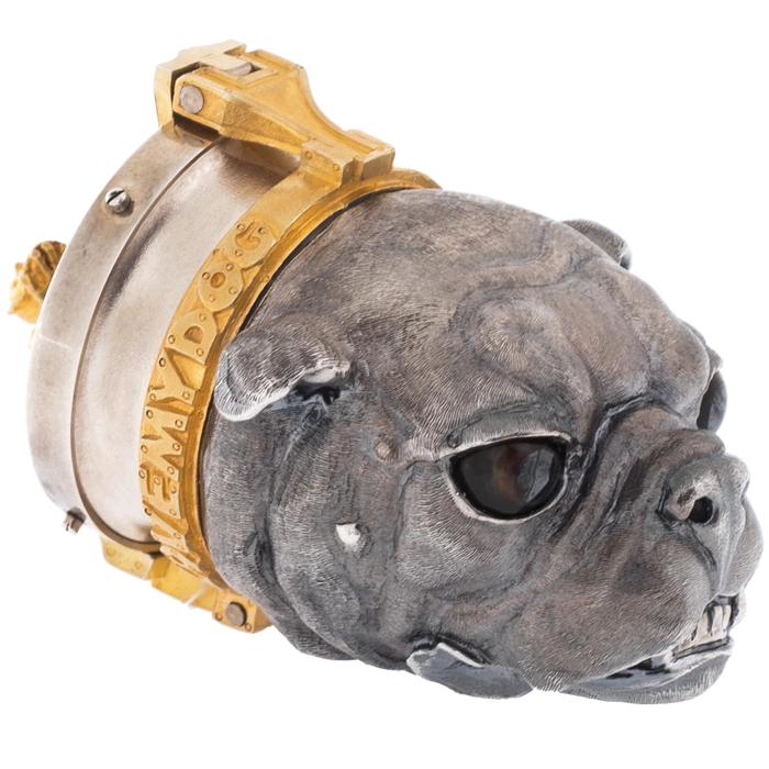 Silver rhyton-decoration "Dog"