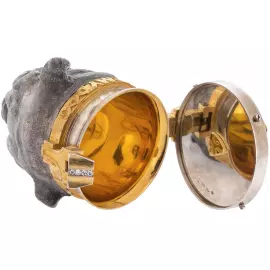 Silver rhyton-decoration "Dog"