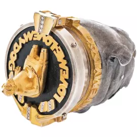 Silver rhyton-decoration "Dog"