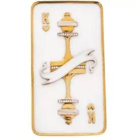 Table decoration made of silver "Card"