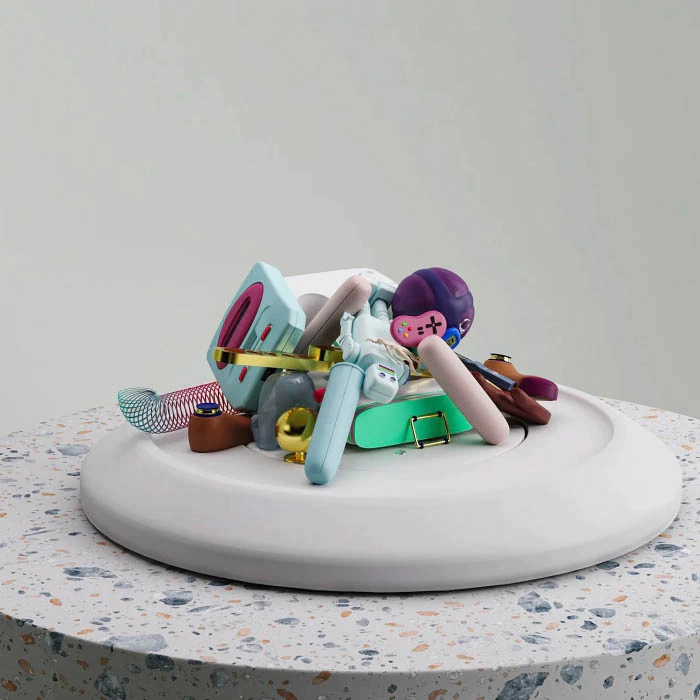 Sculpture by Gameboy artist Taras Zheltyshev