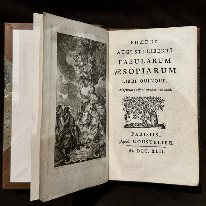 The book "Phaedrus, freedman of Augustus, Aesop's fables", Paris, Coustelier Printing House, 1742