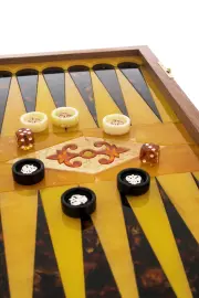 Нарды из янтаря "Герб РФ"