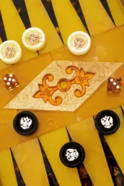 Нарды из янтаря "Герб РФ"