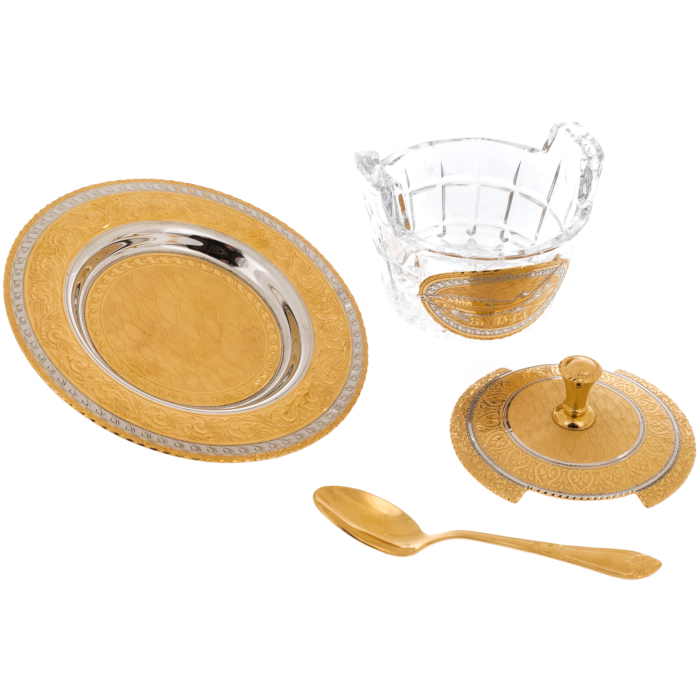 Caviar bowl with lid "Beluga" Zlatoust