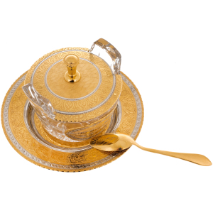 Caviar bowl with lid "Beluga" Zlatoust