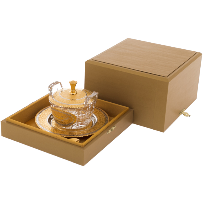 Caviar bowl with lid "Beluga" Zlatoust