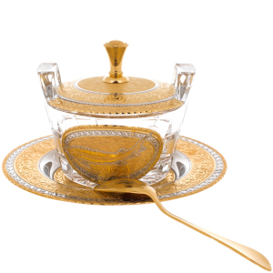 Caviar bowl with lid "Beluga" Zlatoust