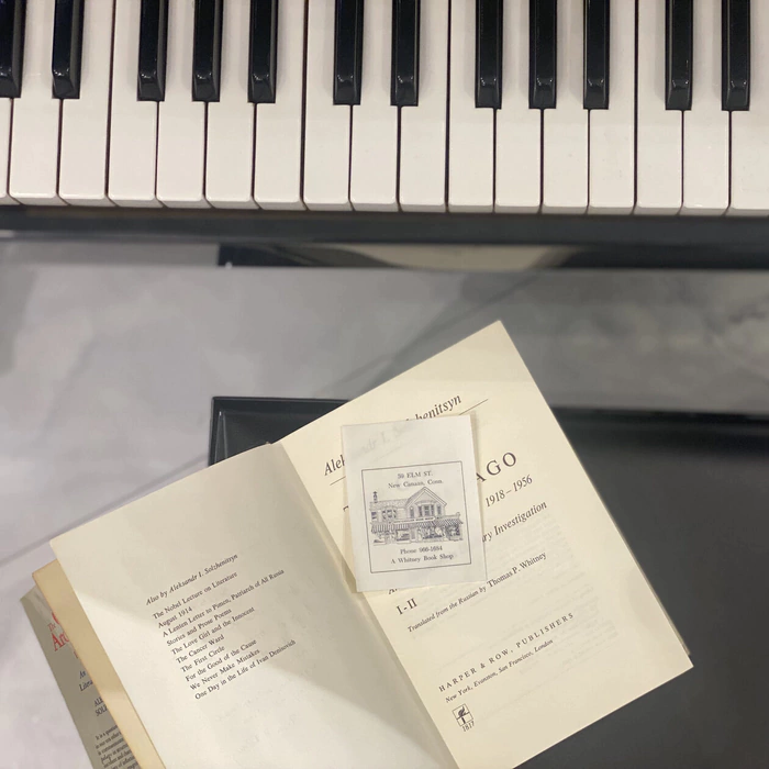 A book with a handwritten wish and autograph by journalist and writer Thomas Porter Whitney