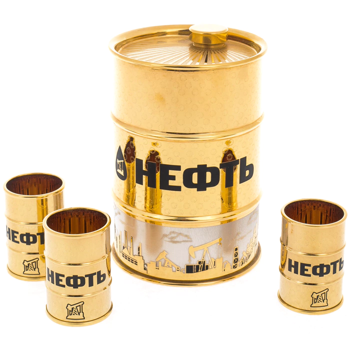 Набор для водки "Нефть" на 3 персоны, Златоуст