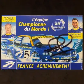 Карточка с автографом автогонщика Найджела Мэнселла