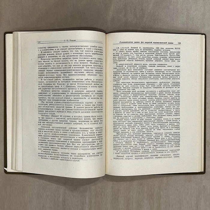 The book "Problems of wartime psychiatry". Printing house of Izvestia of Soviets of Workers' Deputies of the USSR, Moscow, 1945.