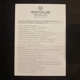 Карточка с автографом автогонщик Жака Вильнёва