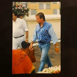 Фото с автографом автогонщика Дидье Пирони