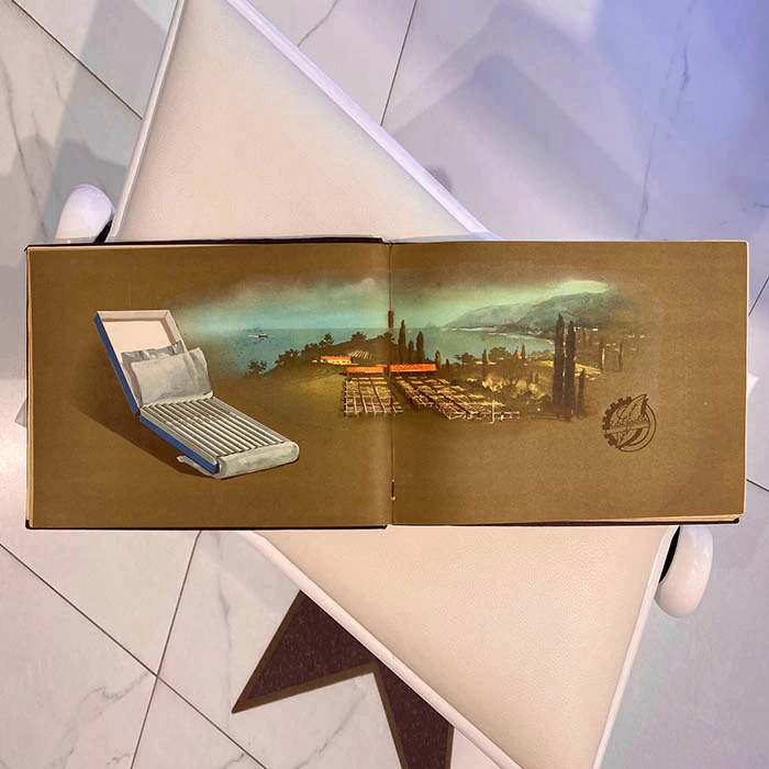The book "Catalog of tobacco products". Comp. Dikker G.L., Marder I.M., Leningrad, The Art and Design Combine of the food processing plant of the MPPT USSR, 1957.
