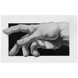 The author's painting "The Hand of God"
