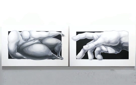 The author's painting "The Hand of God"