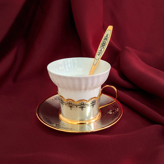 Silver tea saucer "Astra"