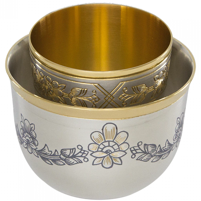 Ваза-икорница из серебра "Астра"