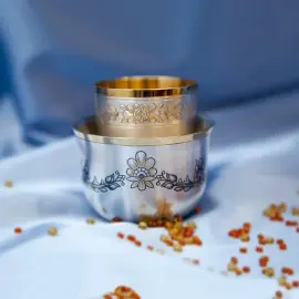 Ваза-икорница из серебра "Астра" Ваза-икорница из серебра "Астра"