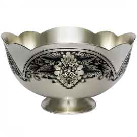 Ваза-салатница из серебра "Цветок"