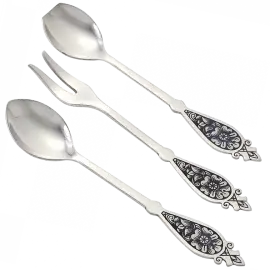 Набор кофейный из серебра "Цветок" Набор кофейный из серебра "Цветок"