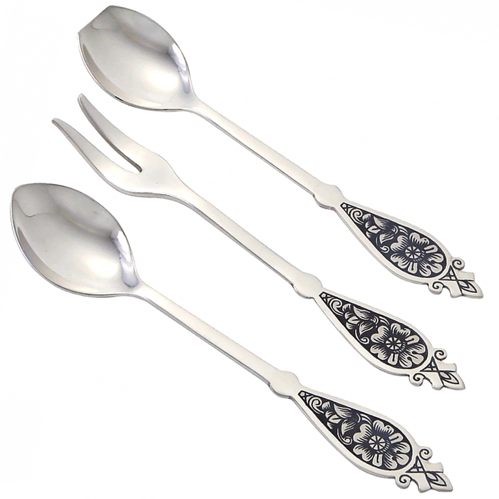 Silver coffee set "Flower"
