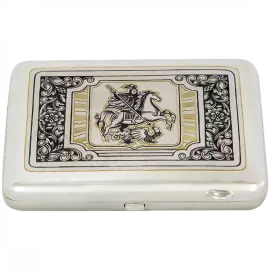 Портсигар серебряный "Москва"