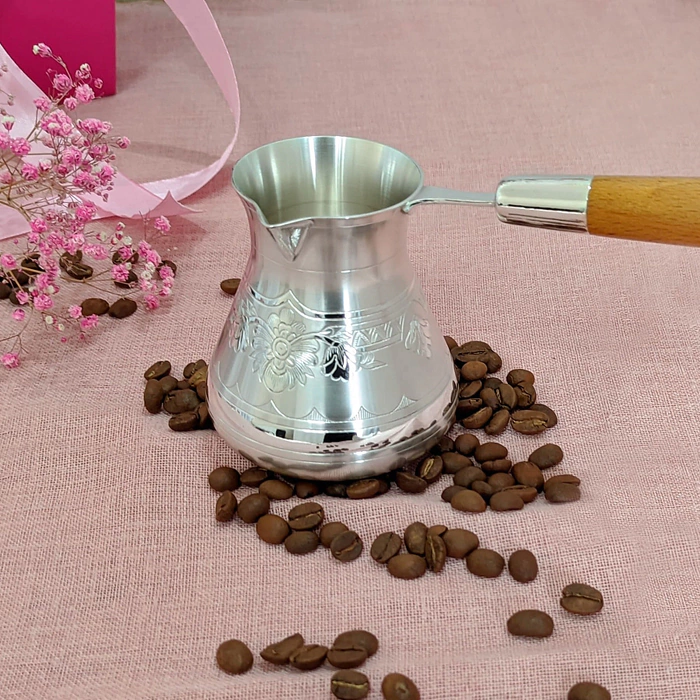 Silver coffee cup "Flower"