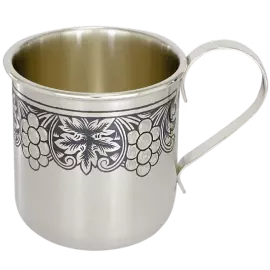 Children's cup and mug made of silver "Berries"
