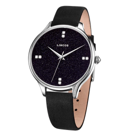 Наручные кварцевые часы Lincor Uni с черным ремешком