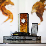 Письменный набор из березы и янтаря "Стандарт", коричневый