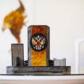 Письменный набор из березы и янтаря "Стандарт", коричневый