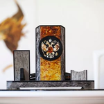 Письменный набор из березы и янтаря "Стандарт", коричневый