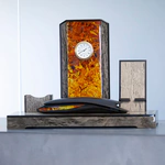 Письменный набор из березы и янтаря "Стандарт", коричневый