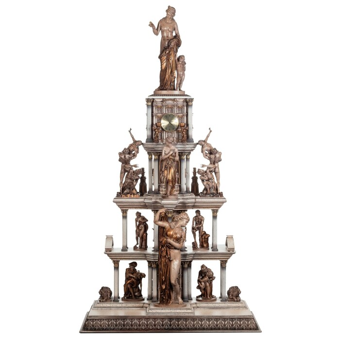 Beech grandfather clock "Venus in Baalbek"