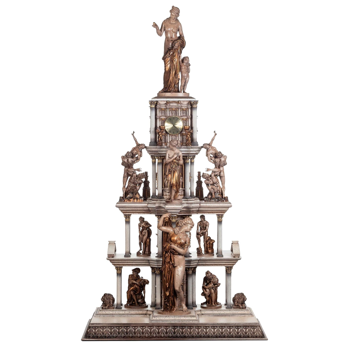 Beech grandfather clock "Venus in Baalbek"